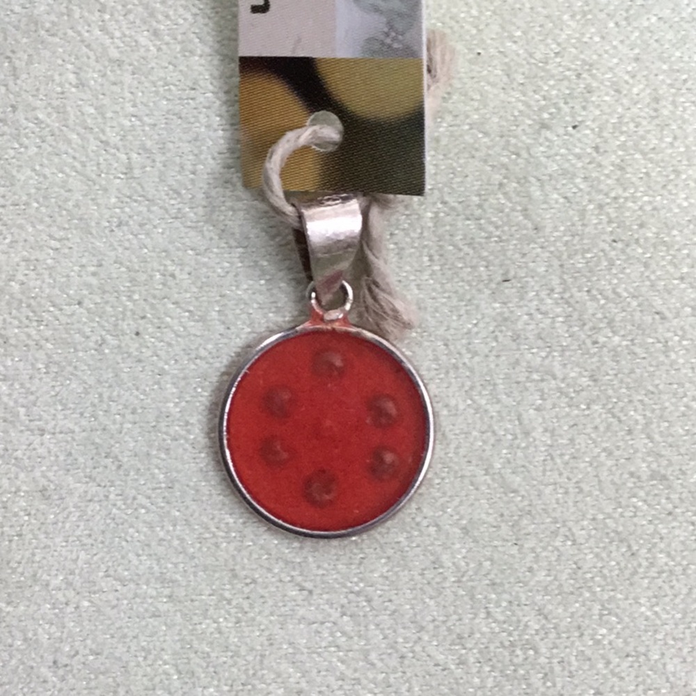 Sterling Silver Resin Circle Pendant